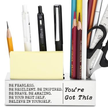 Imagem de CWGOTC Presentes de afirmação positiva para colegas de trabalho, presentes para mulheres e homens, presentes de promoção de emprego para mesa, presentes de despedida para namorado funcionário, suporte