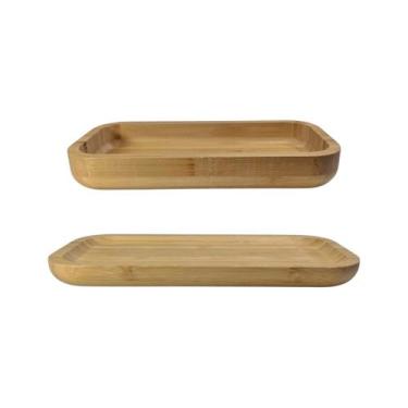 Imagem de Bandeja Funda 24cm & Rasa 25cm Gamela Bambu Serve Na Mesa - Euro Home