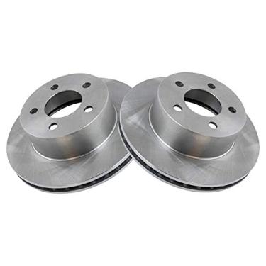 Imagem de TRQ Conjunto de pares de rotores de freio a disco dianteiro para Jeep Cherokee 1990-1998 / Comanche 1990-1992 / Grand Cherokee 1993-1998 / Grand Wagoneer 1990-1999 / Jeep Wrangler 1990-1999