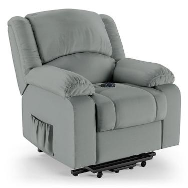 Imagem de Poltrona Do Papai Reclinável Pietra Elevação Lift Elétrico Fh9 Pu Cinza - Mpozenato