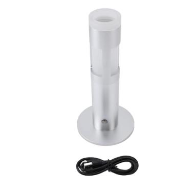 Imagem de Lâmpada de mesa vaso lâmpada de bateria alimentada por bateria USB recarregável sem fio vaso de flores led de cabeceira de cabeceira para quarto design de estar de estar artística (Prata)