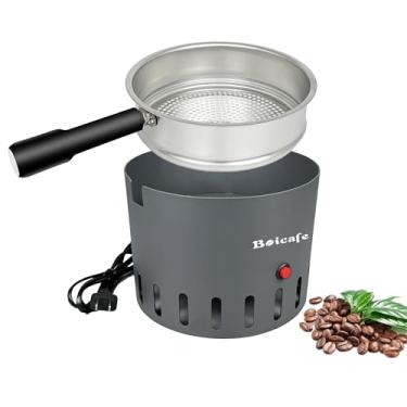 Imagem de Boicafe Máquina De Resfriamento Eletrônico Para Grãos Café Com Malha Aço Inoxidável 304, Camada Única, 1,3 Lb, Grande Capacidade, Torrefação Doméstica E Alça (Cinza)