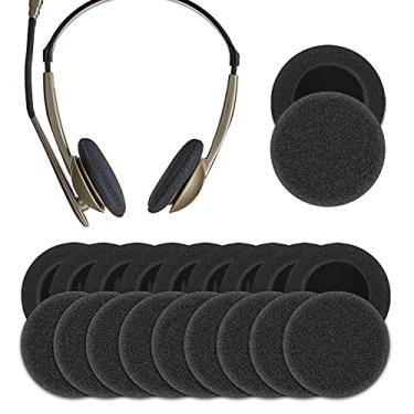 Imagem de GEEKRIA 10 Pares De Almofadas Auriculares Espuma 2" (50 Mm) Encaixe Rápido Para Akg Koss Logitech Plantronics Rapoo Sennheiser Sony, Fones Ouvido, Protetores Capa Protetora (Preto)