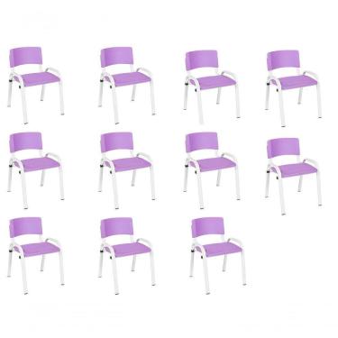 Imagem de Kit 11 Cadeiras Infantil Iso, , Base Branco Lilas