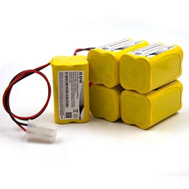 Imagem de elxjar (Pacote com 5) 4,8 V 800 mAh Ni-CD AA bateria de substituição para Energizer N20AE015A CUSTOM-222 NIC0905 OSA146 Prescolite EDCNRB luz de emergência
