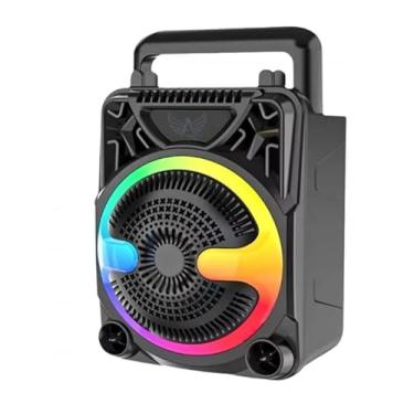 Imagem de Caixa de Som Portátil Bluetooth, 8W, RGB LED, Entrada USB/TF/P10, Preto