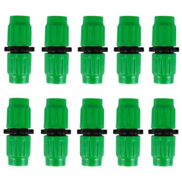 Imagem de 10 conjuntos de kit de reparo de mangueira de jardim expansível, acessórios de conectores macho fêmea de mangueira de canal duplo, kit de reparo de mangueira flexível de plástico que conserta