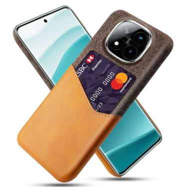 Imagem de Capa para Xiaomi Redmi Note 14 PRO+ 5G,Tela e tampa de couro PU,Antideslizante,360°cobertura completa à prova de choque com 1 slot de cartão atrás,Prevenção de queda-Brown