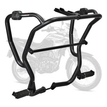 Imagem de Protetor de Motor e Carenagem Coyote Preto Com Pedais - XRE 190 - Hond