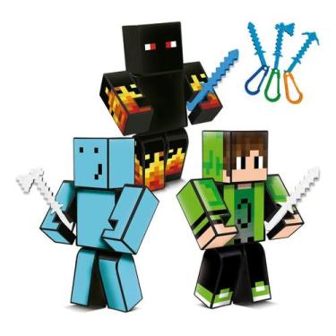 Imagem de Bonecos Do Jogo Mine Athos Problems Cadres 25cm 3un Craft - Algazarra