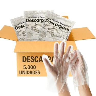 Imagem de Luvas Polietileno Descartáveis Tamanho Único 5000 Unidades