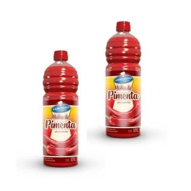 Imagem de Kit 2un Molho de Pimenta Bom para Temperos de Carnes 1,01L - Lanchero