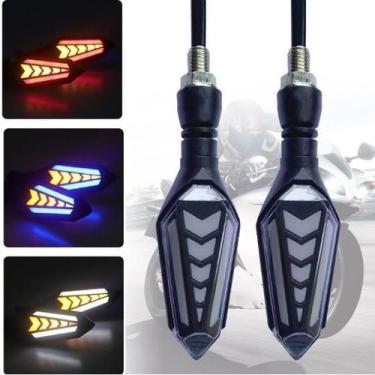Imagem de 4 Piscas Palito Slim Seta Ultra Led Sequencial Moto Yamaha - ZEM