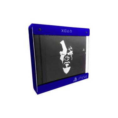 Imagem de Suporte Parede Iluminado Shield Ps4 PRO - Azul - Branco - God Of War (