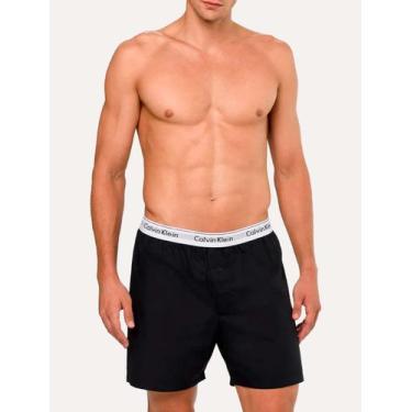 Imagem de Cueca Calvin Klein Samba Canção Tricoline Preta, M/M