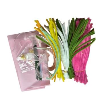 Imagem de rockible Limpador de cachimbo Kit de artesanato Diy Flower Bouquet Kit Projetos de artesanato de presente para o kit FLOR FLOR para o Dia dos Namorados