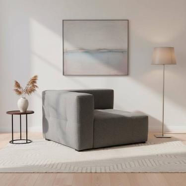 Imagem de Sofá Modular de Canto para Sala de Estar Burgos Cinza