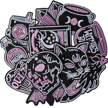 Imagem de Iron on Patches HWQVA Halloween Witches Ouija Magic Theme