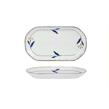 Imagem de Conjunto de pratos de cerâmica domésticos combinação de utensílios de mesa - prato de peixe de 30,5 cm