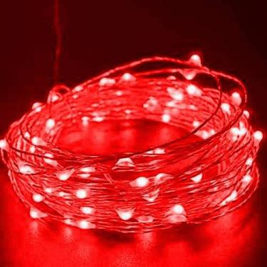 Imagem de Kit 5 Ou 3 Caixa 10M Pisca 100 Leds 110V 8 Funções Fio Transparente Ou Verde Natalino(3 Caixa VERMELHO,Transparente)