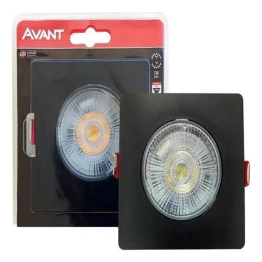 Imagem de Luminária Spot Supimpa LED Quadrado Luz Amarela 5W Bivolt Avant Preto 