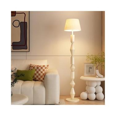 Imagem de Luminária de chão Luminária de chão branca para sala estar ao lado do sofá, escritório, quarto, luminária vertical com abajur