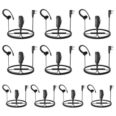 Imagem de Retevis Fone de ouvido Walkie Talkie com microfone, cabo Kevlar, cabo enrolado, PTT, tipo G, para RT22 RT68 RT21, compatível com Baofeng BF-888S Kenwood Pxton rádio bidirecional, fone de ouvido de