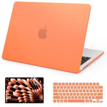 Imagem de AKIT Compatível com MacBook Air 13 polegadas 2025 2024-2022 M4/M3/M2 A3240 A3113 A2681, capa rígida fosca fina para laptop + protetor de tela + capa de teclado para MacBook Air 13,6 polegadas 2025