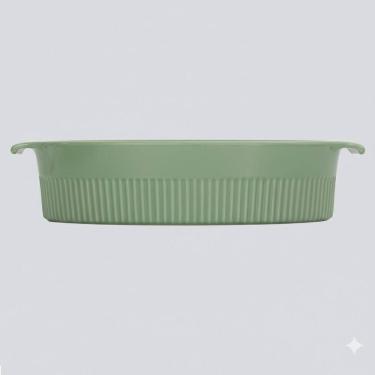 Imagem de Roaster Refratário 34,7 cm Verde Chá 3,1L Germer Porcelanas