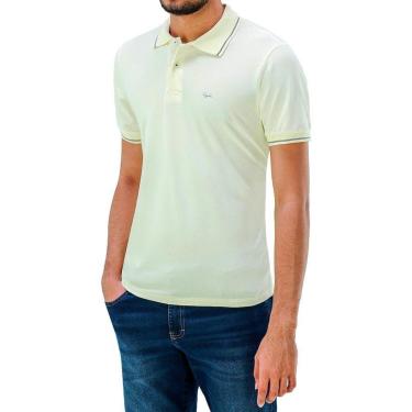 Imagem de Camisa Polo Manga Curta Masculina 00749015 Slim Ogochi Amarelo-Masculino