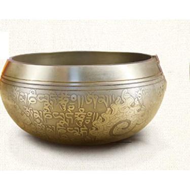 Imagem de Tigela de canto tibetana feita à mão prato de decoração tigela de meditação de ressonância tigela de ioga (tamanho : 12,5 cm) (9,5 cm)
