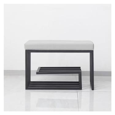 Imagem de Armários para sapatos com prateleiras para sapatos Banco de sapateira para entrada, porta-sapatos independente, banco pequeno com prateleira organizadora para corredor, quarto, sala estar(Gray)