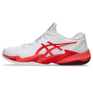 Imagem de ASICS Tênis masculino Court FlyteFoam 3 Novak, Branco/Vermelho elétrico, 47