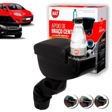 Imagem de Apoio de Braço Encosto Novo Palio 2012 Até 2018 E Grand Siena 2012 Até 2020 C/Porta Copo Preto C/Linha Preta
