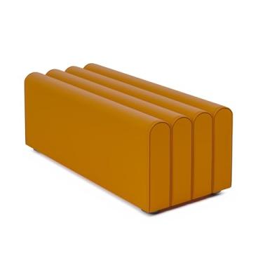 Imagem de KHUTRW3D Banco de troca de sapatos moderno para entrada de casa moderna retangular cabeceira loja de roupas sofá porta de entrada banco entrada entrada (laranja)