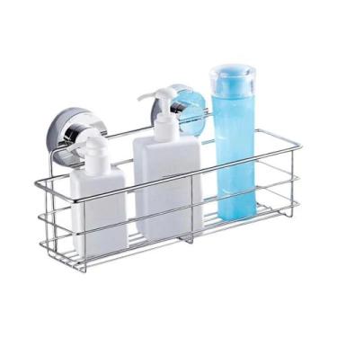 Imagem de Prateleira De Banheiro Com Ventosa De Aço Inoxidável De Alta Resistênc