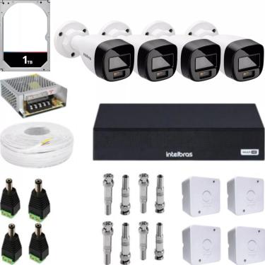 Imagem de Kit 4 Cameras Segurança Intelbras Full Color vhd 1120b Dvr 4ch Full C/ hd 1TB