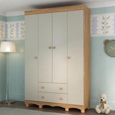 Imagem de Guarda-roupa Infantil 122cm 4 Portas e 2 Gavetas Dengo Multimóveis MP4