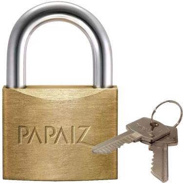 Imagem de Cadeado De Latão Com 2 Chaves Cr25 - 0100250cx - Papaiz Cadeado Latao C-2chaves Cr-25mm Papaiz