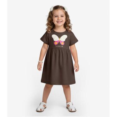 Imagem de Vestido Infantil em Molecotton Select Marrom