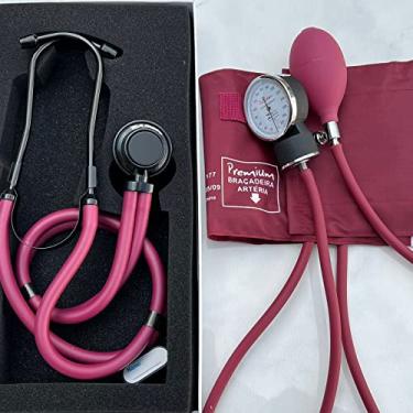 Imagem de Kit Enfermagem Acadêmico Vinho Black Esteto Rappaport Esfigmo Com Bolsa Premium P.A Med