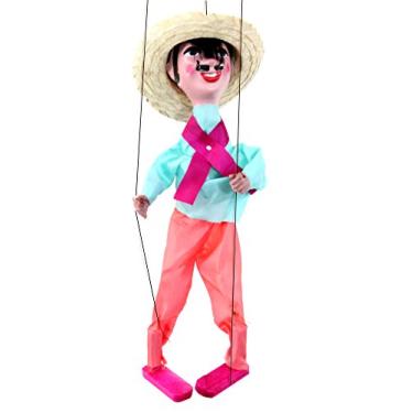 Imagem de Fantoche Mexican String Marionette Titere Laborer