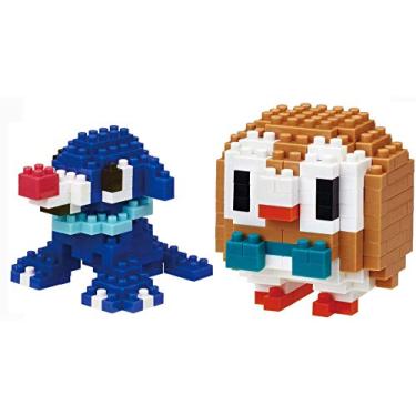 Imagem de Nanoblock s – Conjunto de 2 – Popplio e Rowlet (Ashimari e Mokuroh no Japão) – Personagens Pokémon Ajustáveis (Importado do Japão)