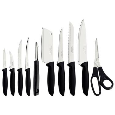 Imagem de Conjunto de Facas Tramontina Plenus em Aço Inox e Polipropileno – 10 Peças 