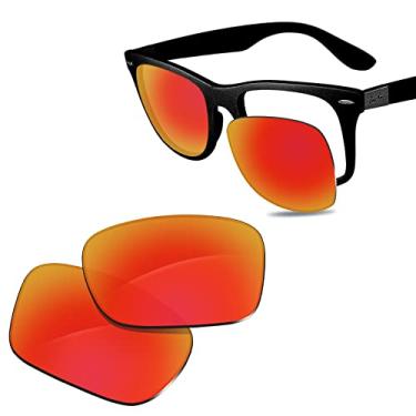 Imagem de Glintbay Lentes de óculos de sol de substituição 100% precisas para Ray-Ban RB4195-52 Liteforce - Espelhado vermelho fogo polarizado