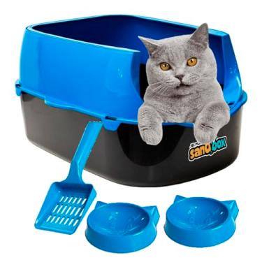 Imagem de JEL PLAST Caixa De Areia Bandeja Furba Desmontável P/Gatos (Azul)