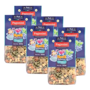 Imagem de Kit 6X: Macarrão Bambini Princesas Tricolore Paganini 300g