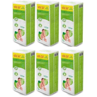 Imagem de Algodão Bellacotton Bebê Quadrado Sem Perfume 600 Unidades