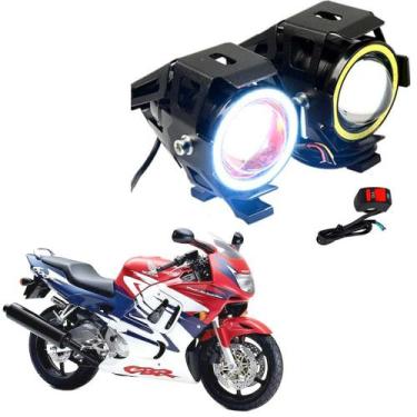 Imagem de Kit Led Farol Milha Moto CBR 600F 1992 a 2013 Angel Eye U7 - U7Led