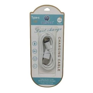 Imagem de Cabo De Dado/carregador Turbo 35w Usb Tipo-c Renux De 1m +nf